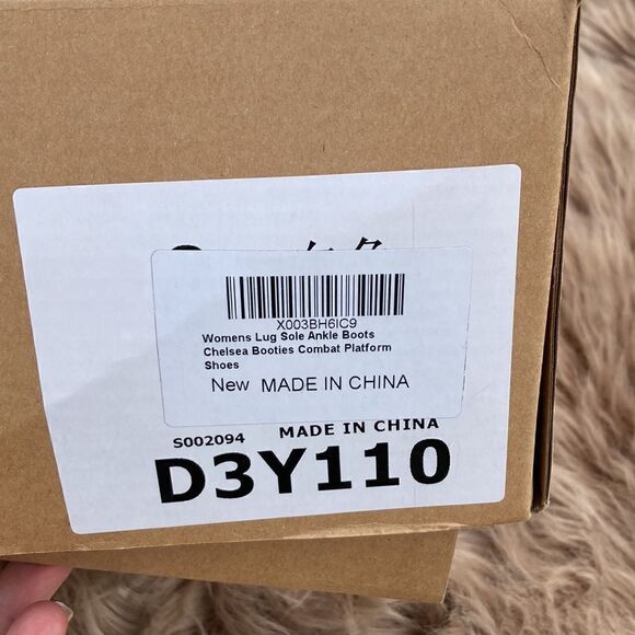 ZBY Lug Sole Ankle Boots Pull on Chunky Chelsea Combat Platform - Picture 11 of 11